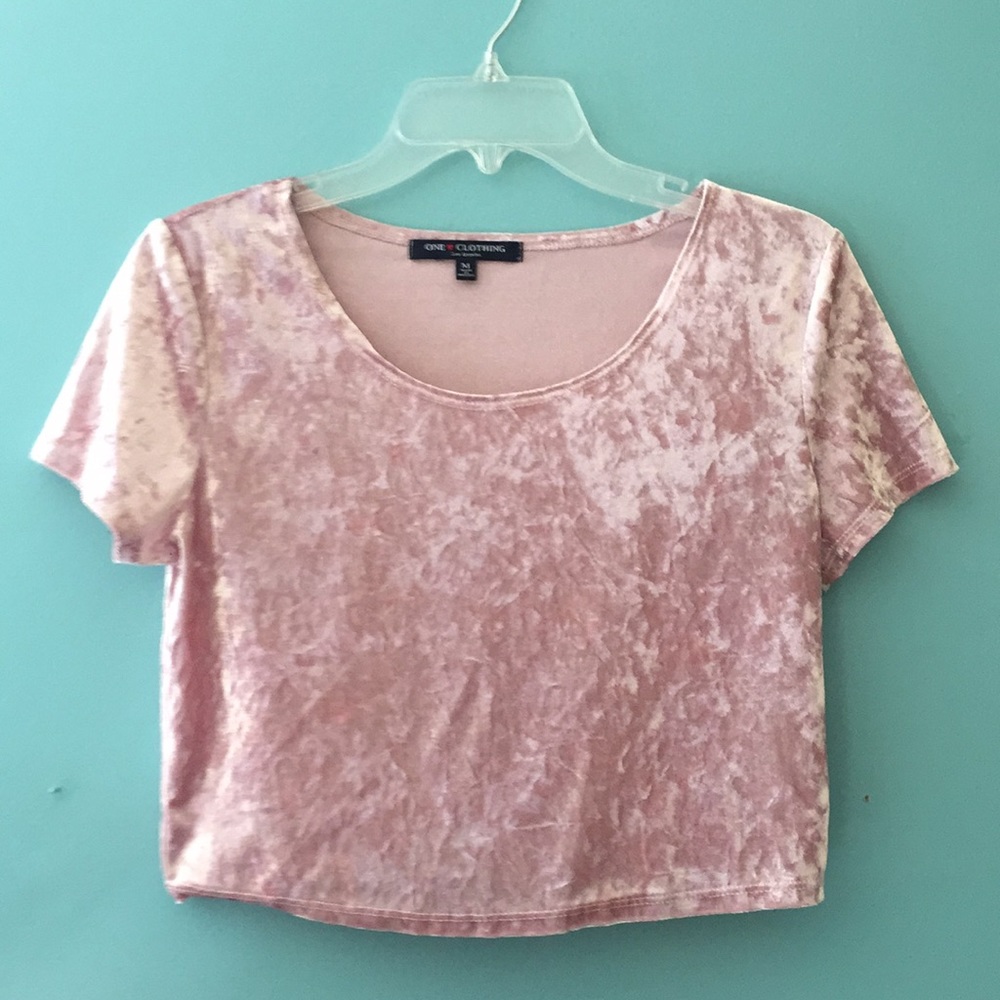crushed velvet crop top